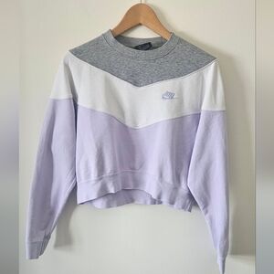 Nike Women's Cropped Color Block Sweatshirt